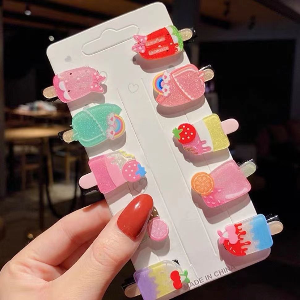 Nueva fruta bebida de Soda clip de pato lindo ins dulce niñas corazón estudiantes clip de borde Bangs clip accesorios para el cabello