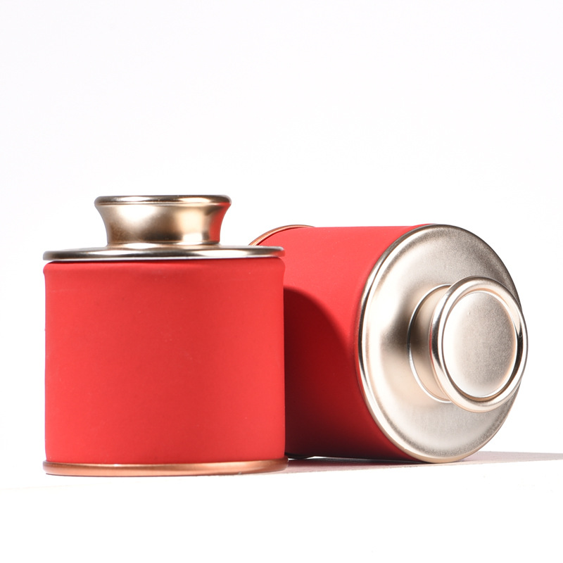 Portátil pequeña olla de té tarro de té caja de embalaje Té Negro Té Verde Oro Junmei túnica roja tarro vacío Universal Tarro de papel de tamaño pequeño