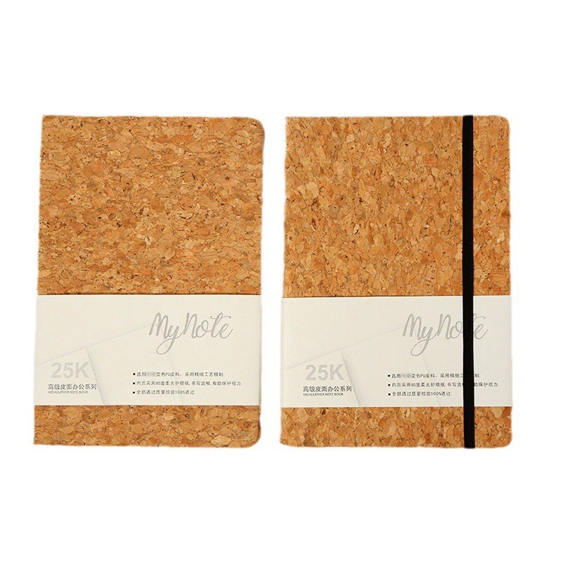 Transfronterizo 25 corcho cuaderno retro correa cuaderno cuaderno de madera real cuaderno de bolsillo a5 fabricantes mayoristas