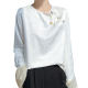 Silk Satin New Chinese Style Elegant Temperament Women's Printed Versatile Long-Sleeved Spring and Summer New Casual Simple Style