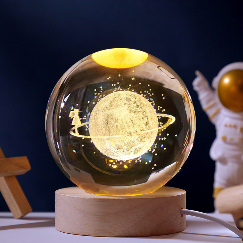 星空テーブルランプ、銀河クリスタルボール、ナイトライト、デスクトップ装飾品、高級感のある誕生日プレゼント、中秋節の贈り物|undefined