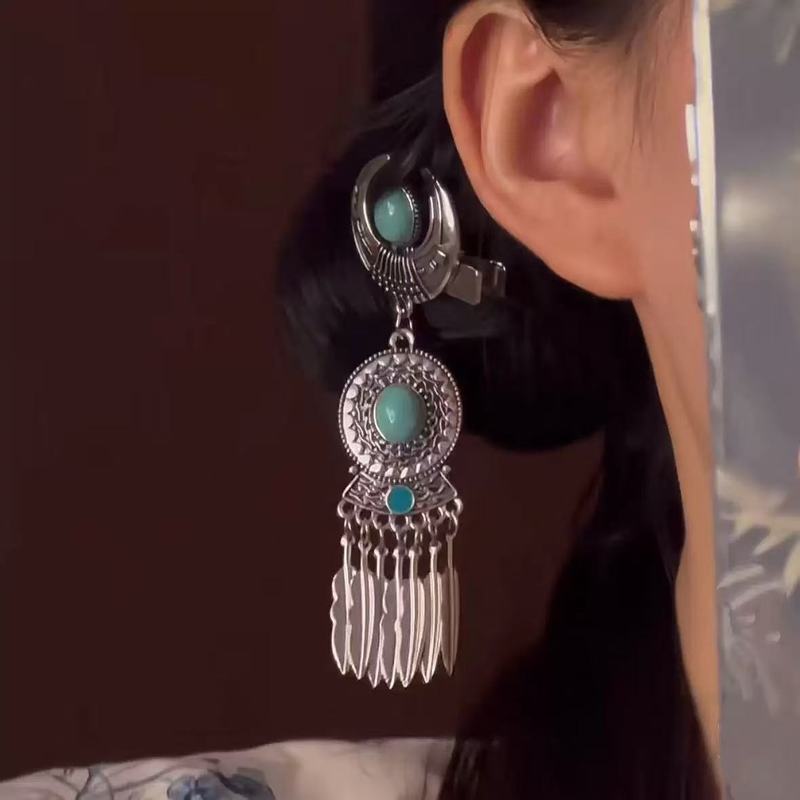 璀璨星河~黑曜石闪钻名族风铃铛流苏发夹女感甜美前额侧边夹包邮|undefined