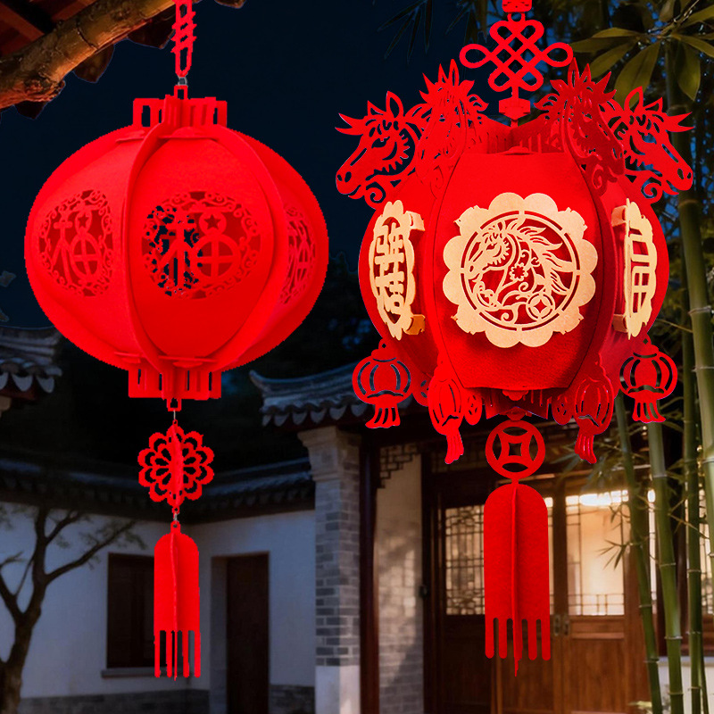 2026年新型新年提灯 屋外装飾 不織布 中国風 ショッピングモール 新築祝い 新年飾り