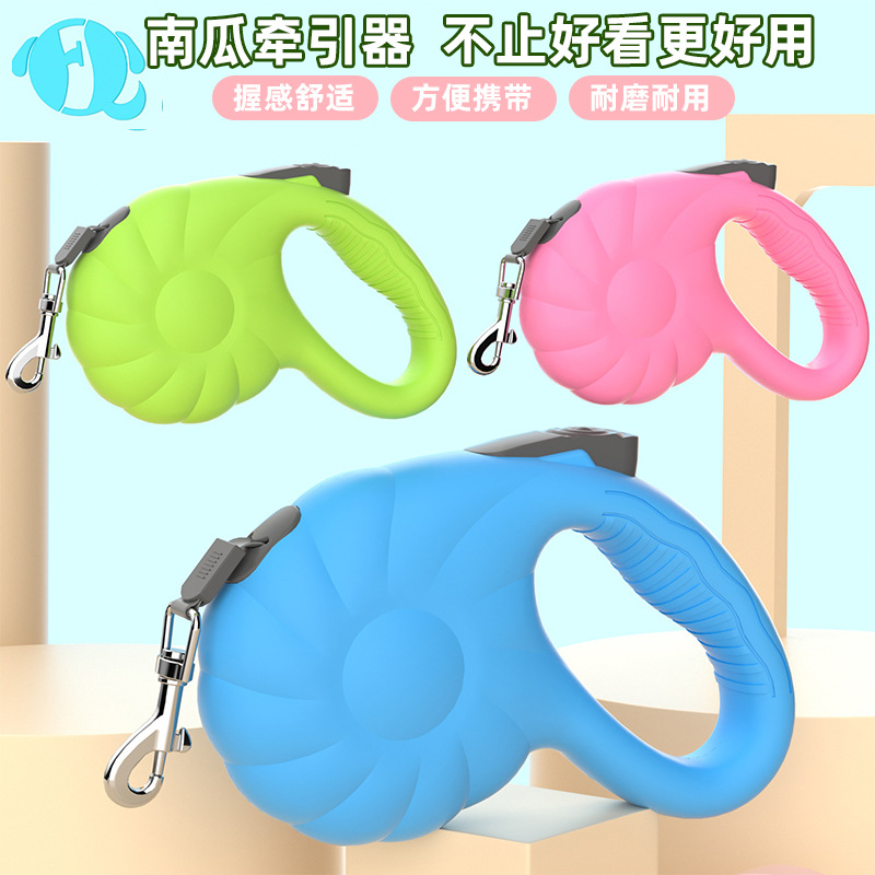 Suministros para mascotas Amazon calabaza 5M correa de perro retráctil correa para mascotas correa de perro mediano y pequeño