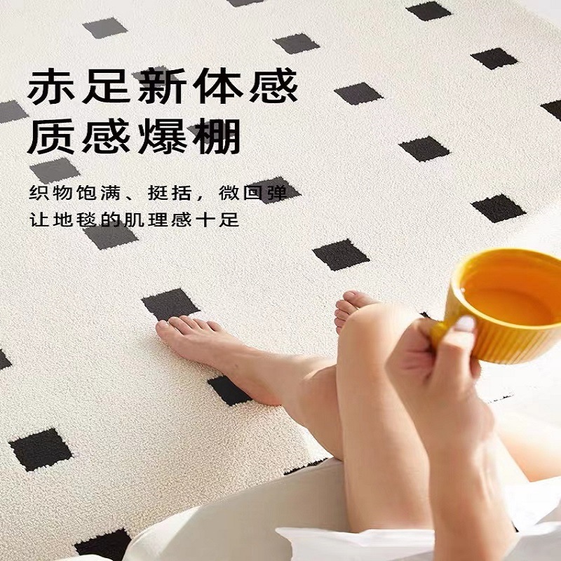 黑石公寓防水絲防塵易打理輕法式中古風客廳沙發地毯輕奢in茶几毯