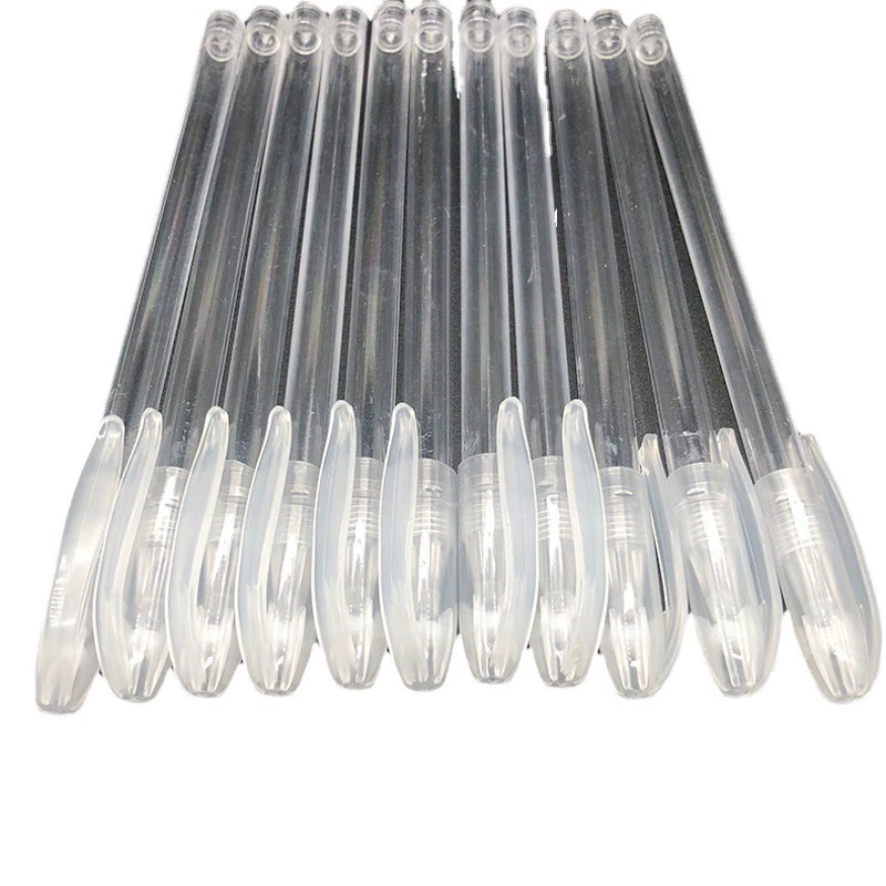 Фабричный прямой нейтральный держатель для ручек пустой футляр для ручек набор из трех частей ручки с высоким освещением ручная ручка пустой стержень Универсальный прозрачный держатель для ручек оптом