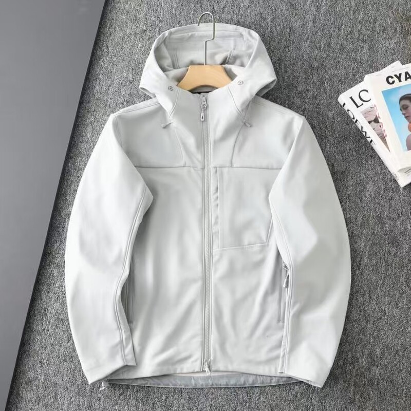 Taizhou Sunstone M8Ic Light Version Soft Shell Jacket Fleece-Lined Outdoor Windproof and Waterproof Hooded Soft Shell Jacket