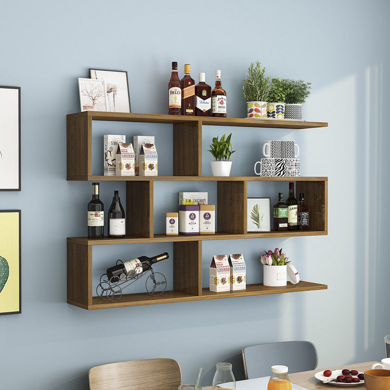 墙上书架置物架柜简约墙面隔断吊柜办公室装饰卧室客厅挂墙式壁柜