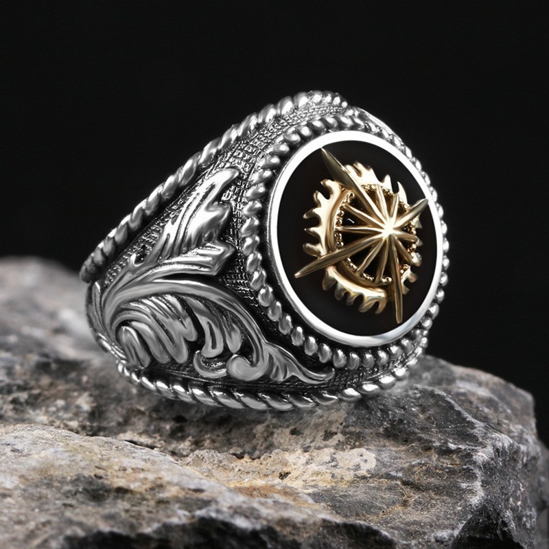 Minimalist Men's Designer Ring With Sleek Modern Aesthetic Style_voghion.com