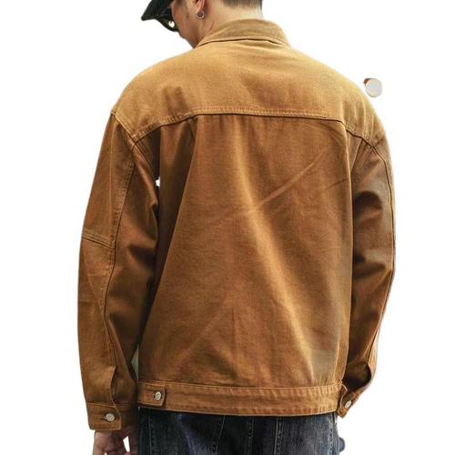 Heavyweight American New Retro Denim Jacket for Men Spring and Autumn Season Trend Brand Loose Tough Hunter Suit Work Jacket for Men