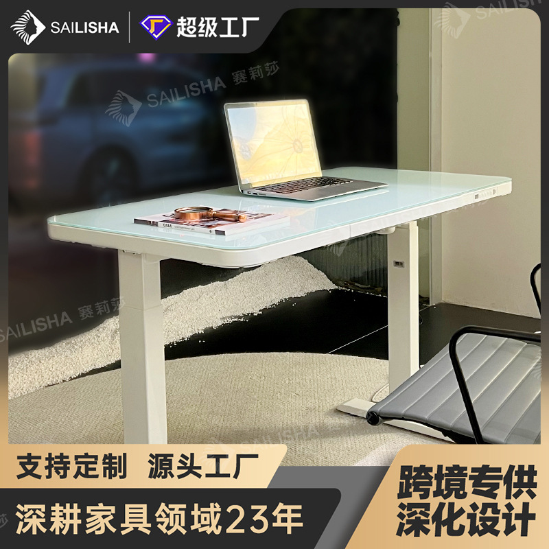 CELESA Lifting E-sports Table Carbon Fiber Desktop Computer Desk Home Office Desk Stand-up Game Table and Chair Combination