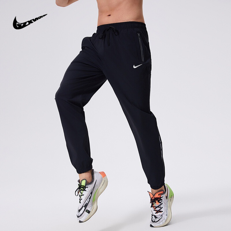 2025 New Ice Silk Pants Running Summer Fitness Running Quick-drying Outdoor Sports Casual Pants Breathable Elastic Trousers