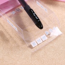 PVC包装盒 PVC透明白色粉色水笔盒可加logo可爱塑料文具盒