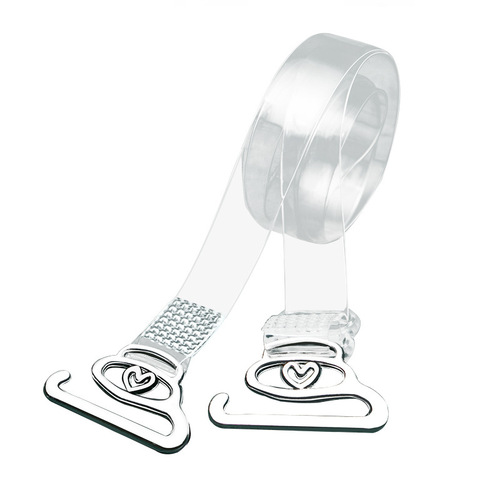 Cross-border wide buckle ultra-fine bra strap sexy women's summer bra with hook anti-slip non-allergenic invisible transparent shoulder straps