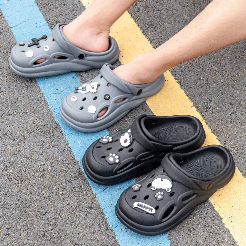 Ступать на дерьмо обувь для пещер для мужчин летом носить 2023 новый толстой подошвой для вождения противоскользящие и износостойкие пляжные сандалии для мужчин