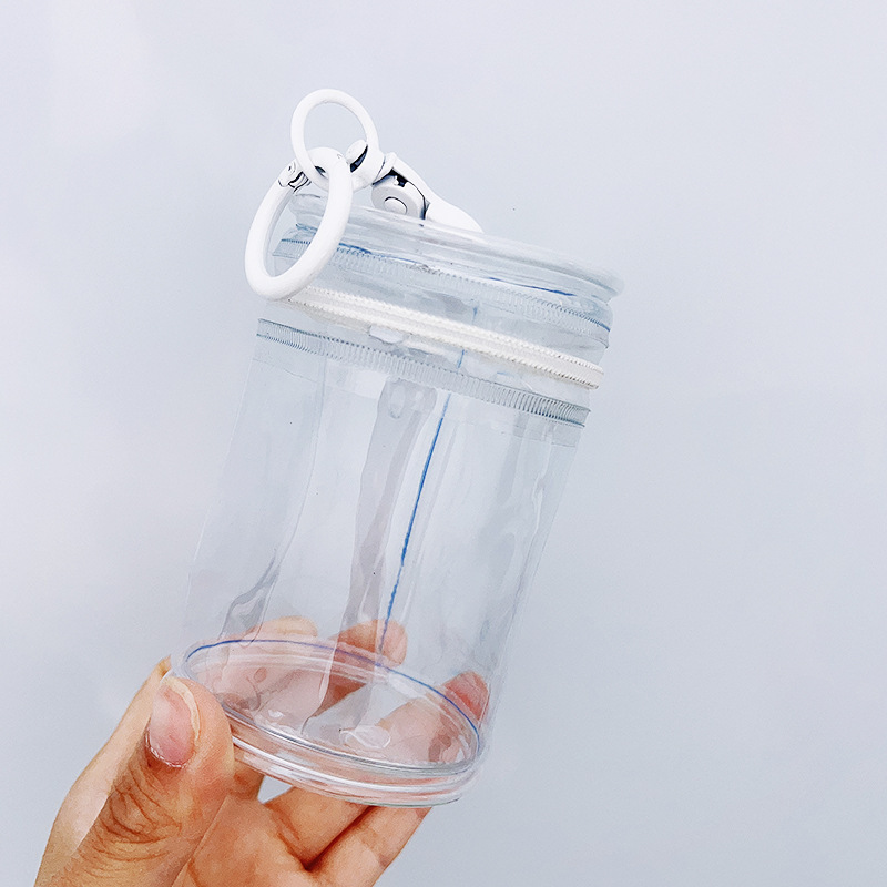 PVC 透明ベビーウォーキングバッグブラインドボックス収納ディスプレイバッグ防塵ジッパーアウト円筒形バッグバブルマートベビーバッグ|undefined
