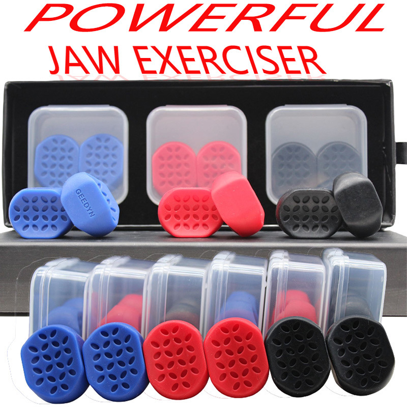 Nuevo cuatro hojas grano masticador de silicona entrenamiento muscular facial masticar bola mandíbula entrenamiento masticador en stock al por mayor