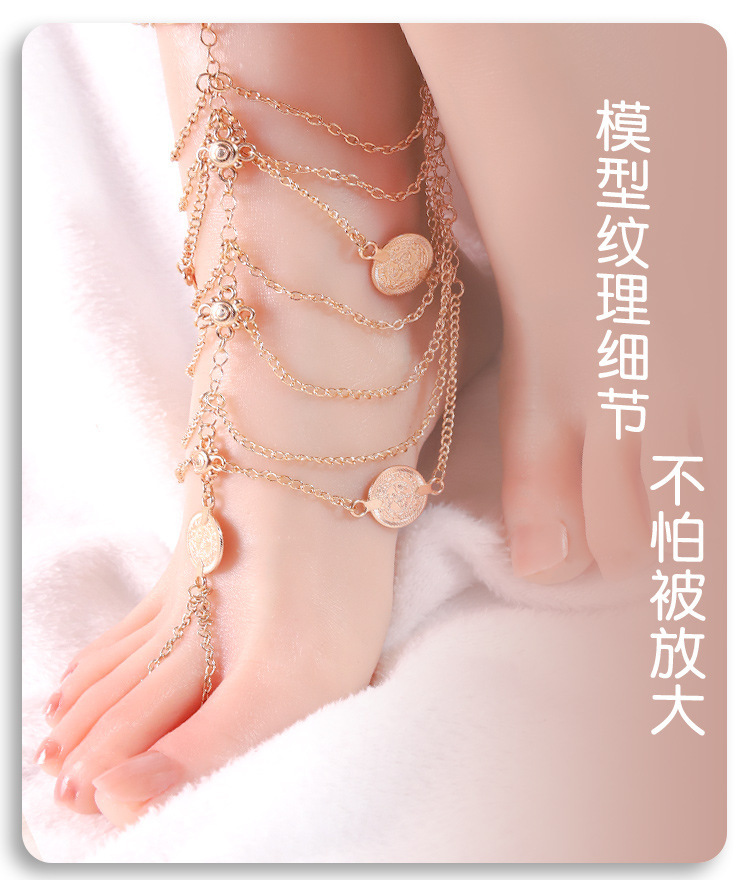 Jiuai Men’s Foot-Loving Jade Foot Mold Manual Masturbation Device Realistic Silicone Foot Model — detail image 11