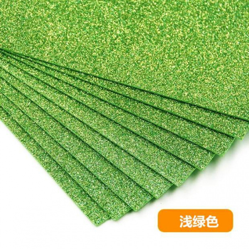 金葱背胶海绵纸材料儿童手工纸泡沫纸带闪光橡塑金粉彩色纸|undefined