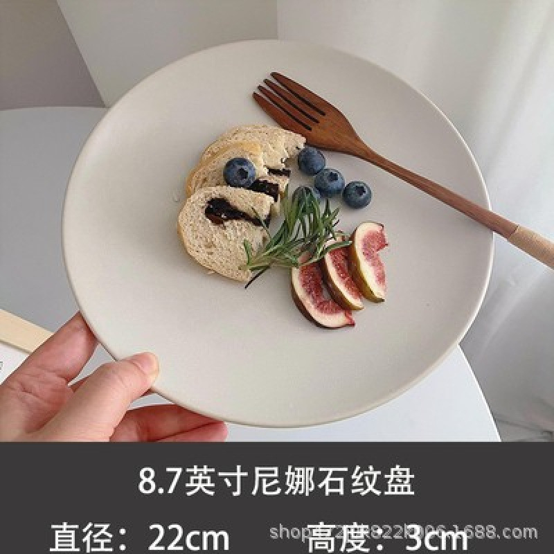 暖かい朝食プレート写真撮影クリームカラーカトラリープレート風置き食器木製ハート家庭用セラミック陶器|undefined