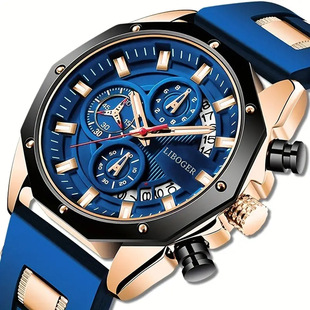 Men's cross -border explosion watch fashion silicone belt watch multifunctional calendar sports watch wholesale one generation