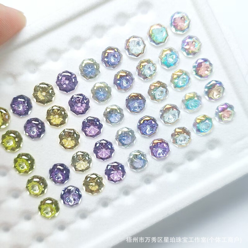 Source Factory 5A High-Carbon Diamond Water Baby Jellyfish Cut Coated Nail Art Special Dly Earrings Inlaid with Zircon High Shine