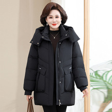 专柜百搭羽绒服女士中老年时尚品牌外套高端气质宽松妈妈减龄冬装