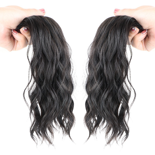 Extension hair piece, volumizing curly hair pad, invisible, traceless, one-piece, top side hair thickening extension piece