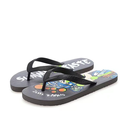 National trend flip-flops for men to wear indoors, simple flat-soled non-slip wear-resistant slippers, summer fashion brand beach shoes for bathing
