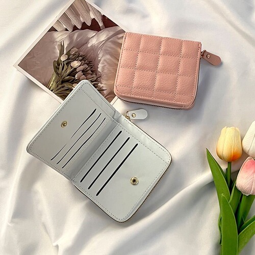 Minimalist small wallet ~ Instagram-style vintage women's compact, simple, and mini card holder & coin purse for college students