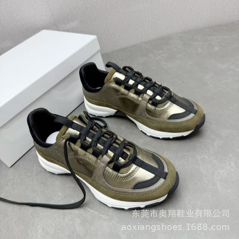 工厂现货高定无标版~ 25小香风早秋新款增高老爹鞋暴走鞋运动女鞋|undefined