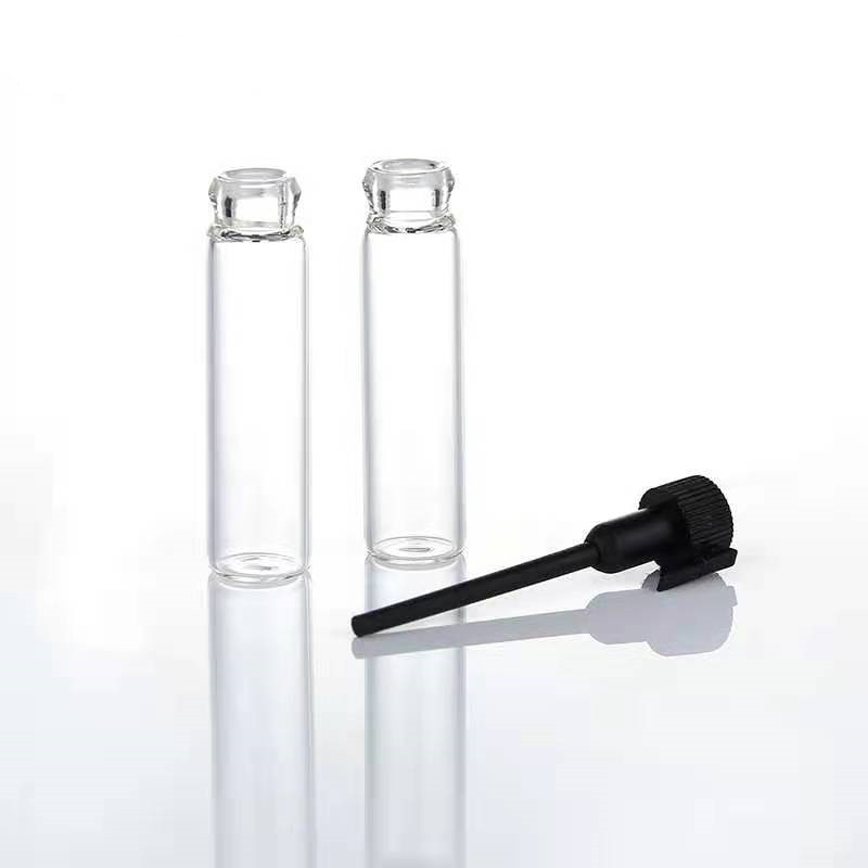 B004-0.51ml2ml3ml 香水エッセンシャルオイルサンプルサブボトルサンプルガラスボトル試験管トライアルボトルストッパー|undefined