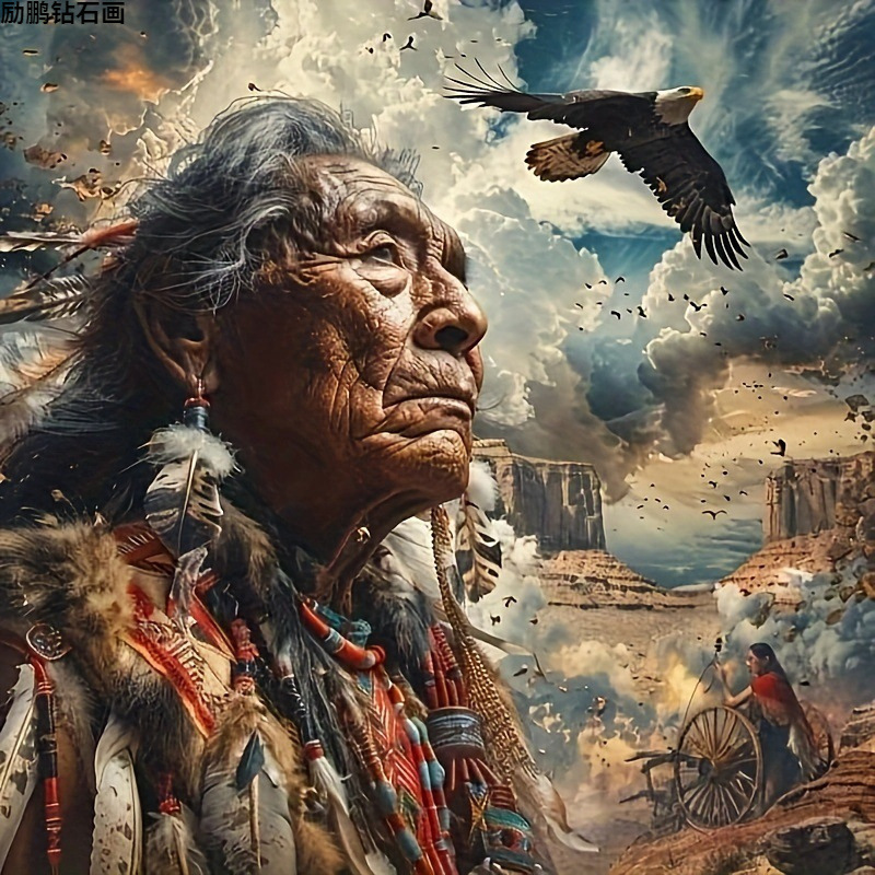 Indian Pattern Acrylic Full Round Diamond Painting suit Ideal for Holiday Gifts