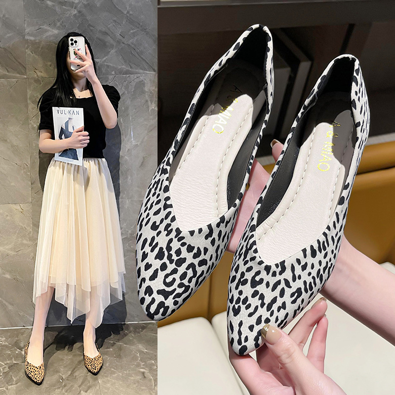 Soft Full Leather Flats Shoes for Women 2025 New Summer Bow Shallow Mouth Ballet Pregnant Women Flats Shoes Scoop Shoes