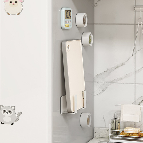 444Z wholesale magnetic refrigerator U-shaped rack-can hold pot lid/chopping board/hanging things pot lid rack