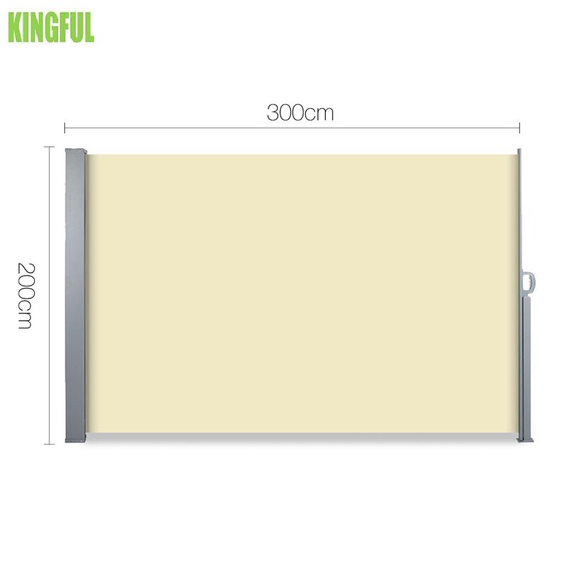 Awning Privacy Screen Garden Outdoor Patio Balcony Independent Iron Aluminum Retractable Side Awning