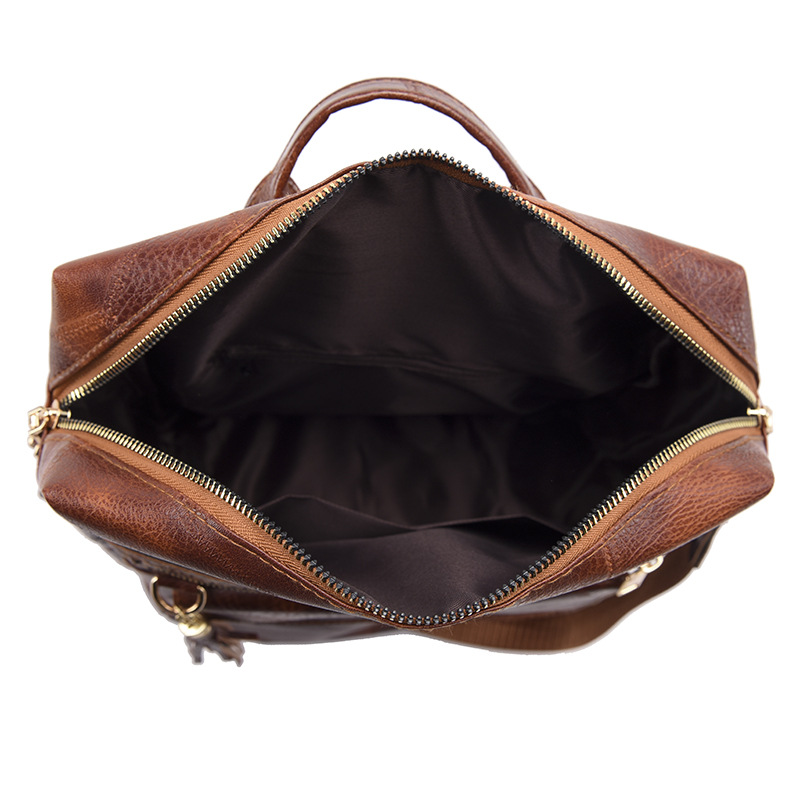 Nuevo producto de comercio exterior 2023 casual mujer mochila de cuero suave moda versátil multifuncional de doble uso mochila escolar