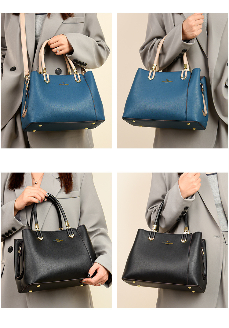 Medium Size Women's Medium Composite Cowhide Genuine Leather Solid Color Vintage Style Classic Style Square Zipper Crossbody Bag