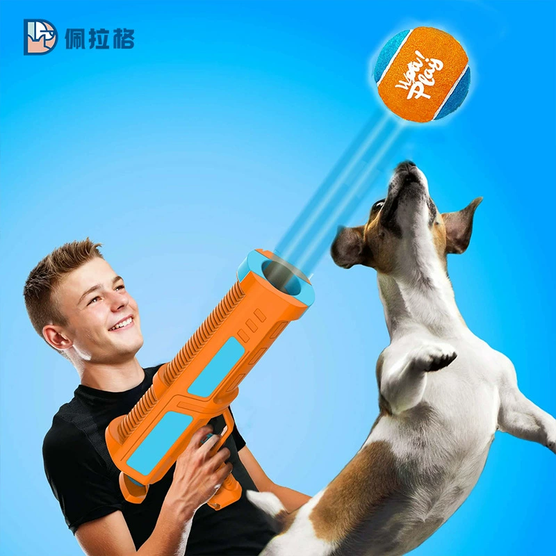 Оптовая продажа пусковых устройств для теннисных мячей для дрессировки собак на открытом воздухе, интерактивная пушка для собак, пушка для мячей для собак Amazon