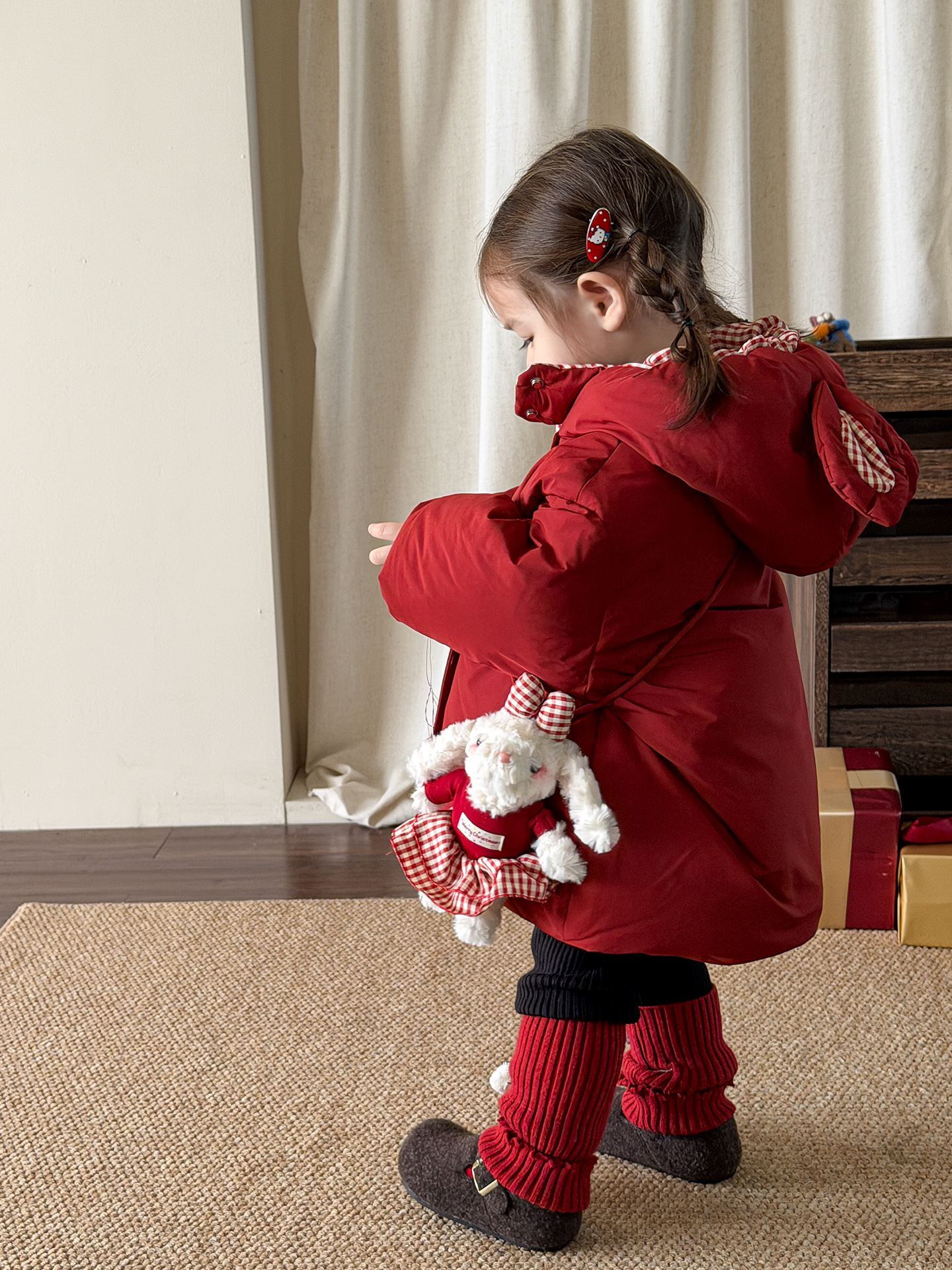 Sugar Pear ropa de niños chaqueta de plumón de niñas ropa de invierno de aire extranjero grueso 90 chaqueta de lana para niños ropa de bebé