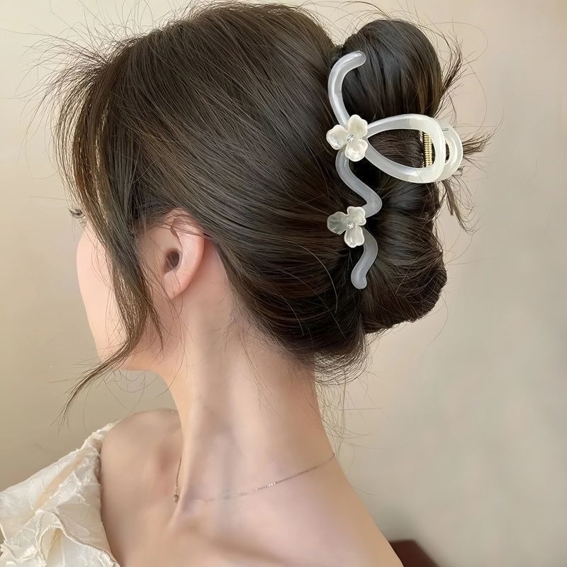 2026 nuevo clip de cabello ondulado clip de cabello de tiburón grande clip de cabello de mujer detrás de la cabeza de alta sensación clip de cabello accesorios para el cabello