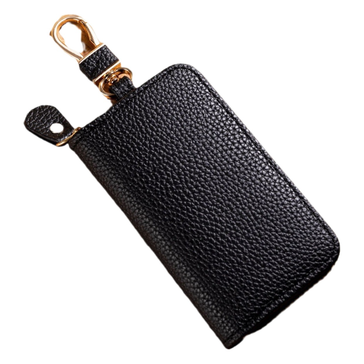 Nueva moda Litchi patrón multifuncional clave caso hombres y mujeres clave de almacenamiento de cuero caso de gran capacidad integrada clave bolsa