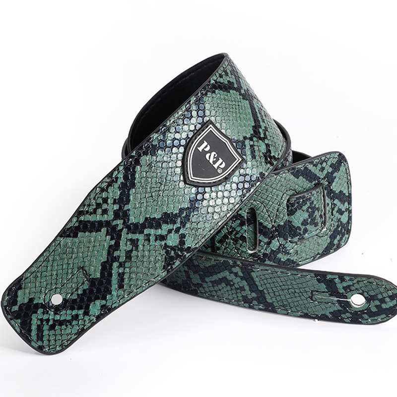 PP correa de hombro ancha correa de guitarra eléctrica de cuero PU correa de Bajo Eléctrico correa de guitarra personalizada