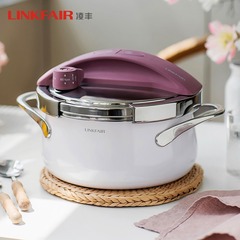 凌丰圧力鍋3L玲珑小型圧力鍋家庭用304ステンレス鋼厚型ミニ圧力鍋