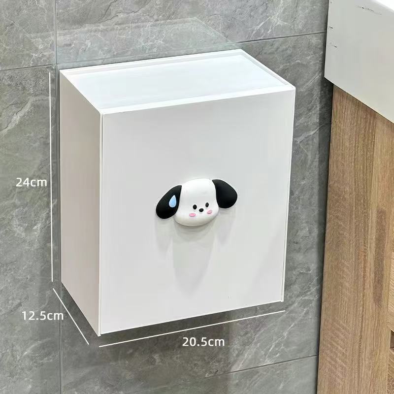 벽걸이형 수납박스 [1팩] + 강아지 머리 스티커