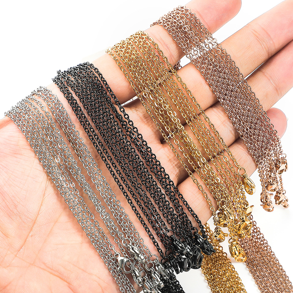 10 PCS/Package Quantity 304 Stainless Steel Material 10 PCS/Package 304 Stainless Steel Chain Chain Simple Style Solid Color
