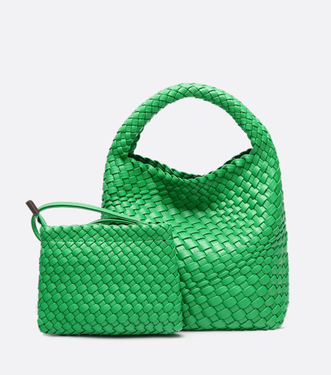 Ein Nischendesign gewebter Handtaschenkorb, modische trendige Umhängetasche mit einer Schulter, Sommer neue vielseitige Mutter und_voghion.com