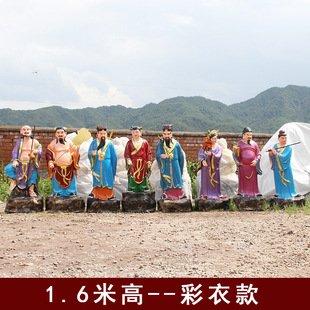 Eight Immortals Statues, Temple Large Buddha Statues, Lu Dongbin, Tieguai Li, Zhang Guolao, Cao Guozhu, Lan Caihe, He Xianfu Regular