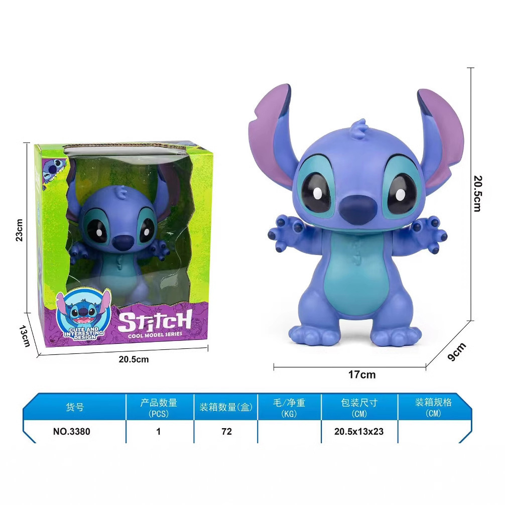 Bruy y sus amigos alrededor del modelo de figura de Stitch