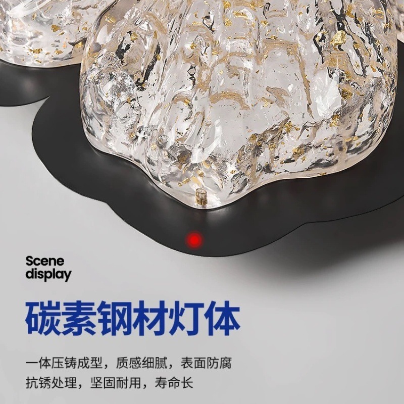 迪格雅 卧室吸顶灯 法式中古风金箔花朵轻奢高级感护眼书房主卧灯|undefined